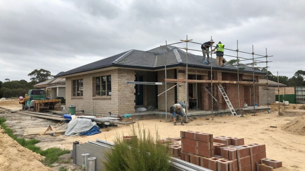 Construction Phase Of A House In Australia